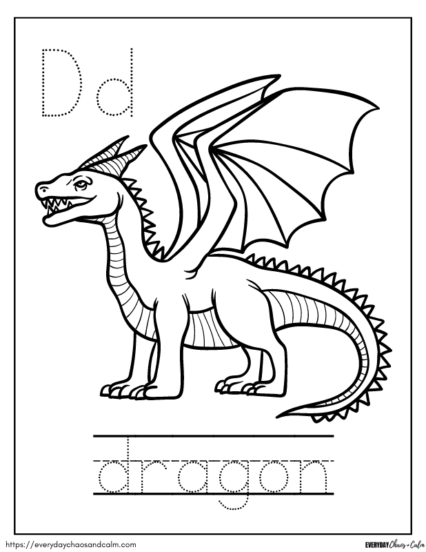 Free dragon coloring pages for kids