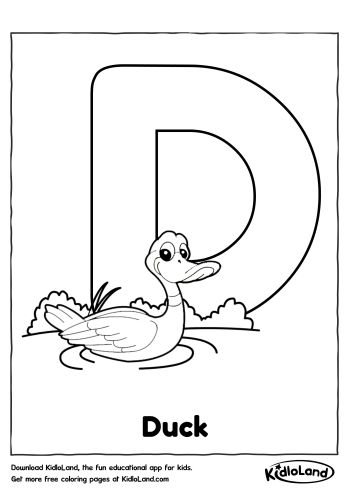 Download free alphabet coloring d and educational activity worksheets for kids