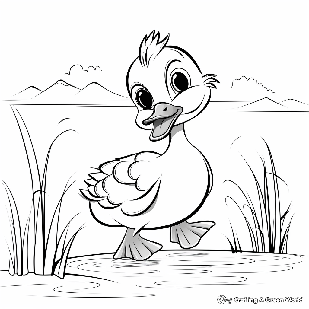 D is for duck coloring pages