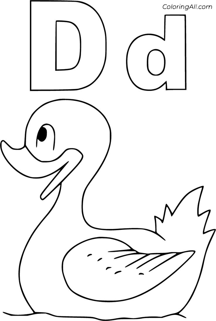 Free printable letter d coloring pages in vector format easy to print from any device and automaâ alphabet coloring pages abc coloring pages letter d crafts