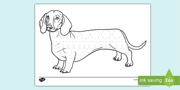 Ssage dog colouring sheet