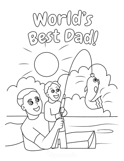 Happy fathers day coloring pages for kids