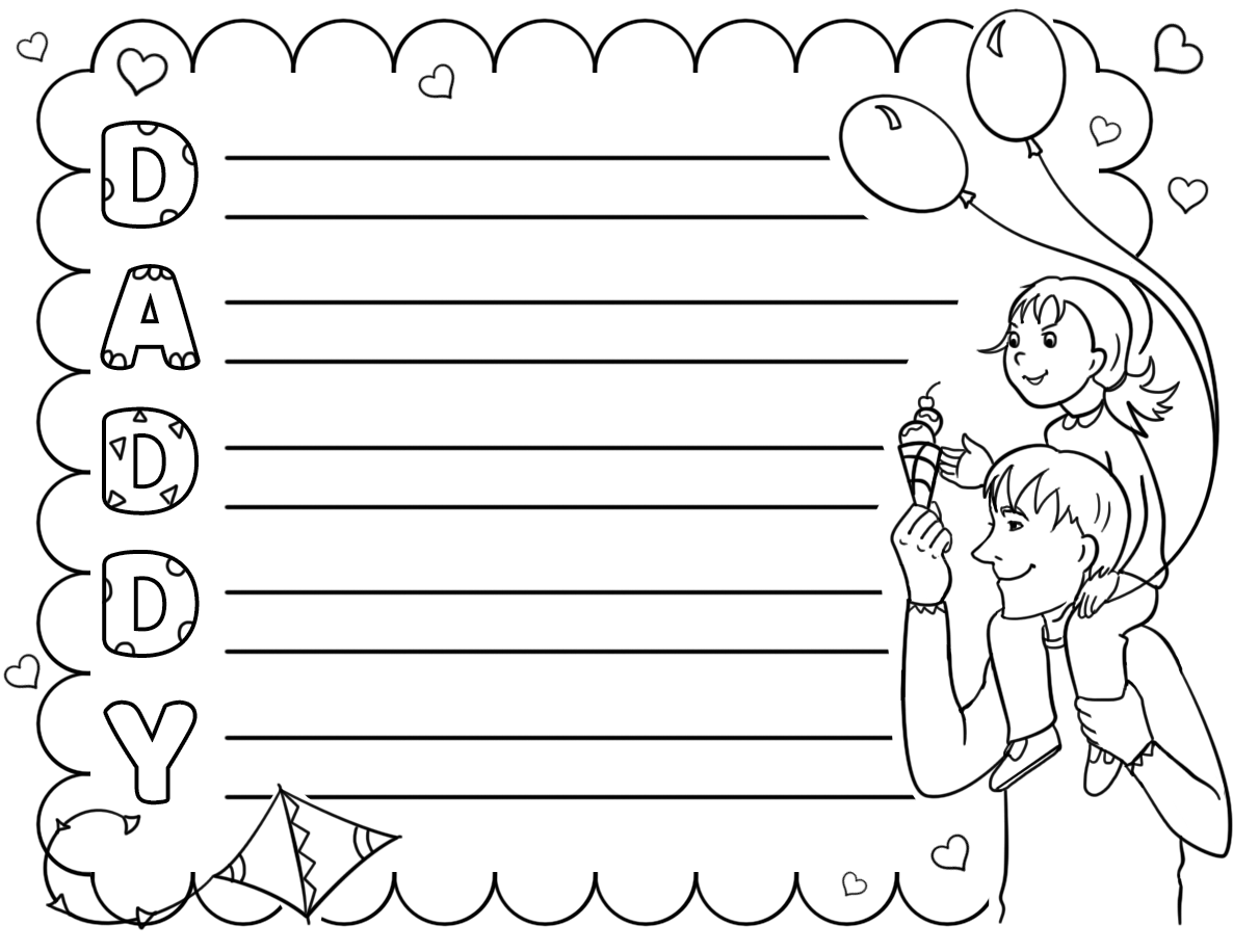 Daddy acrostic poem template free printable papercraft templates