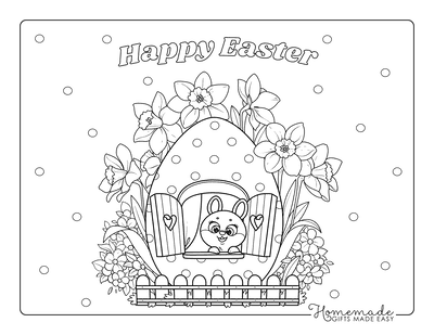 Free easter coloring pages for kids adults