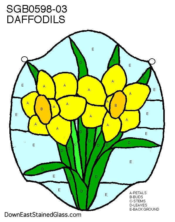 Daffodil stained glass pattern stained glass pattern club stained glass patterns stained glass quilt stained glass flowers