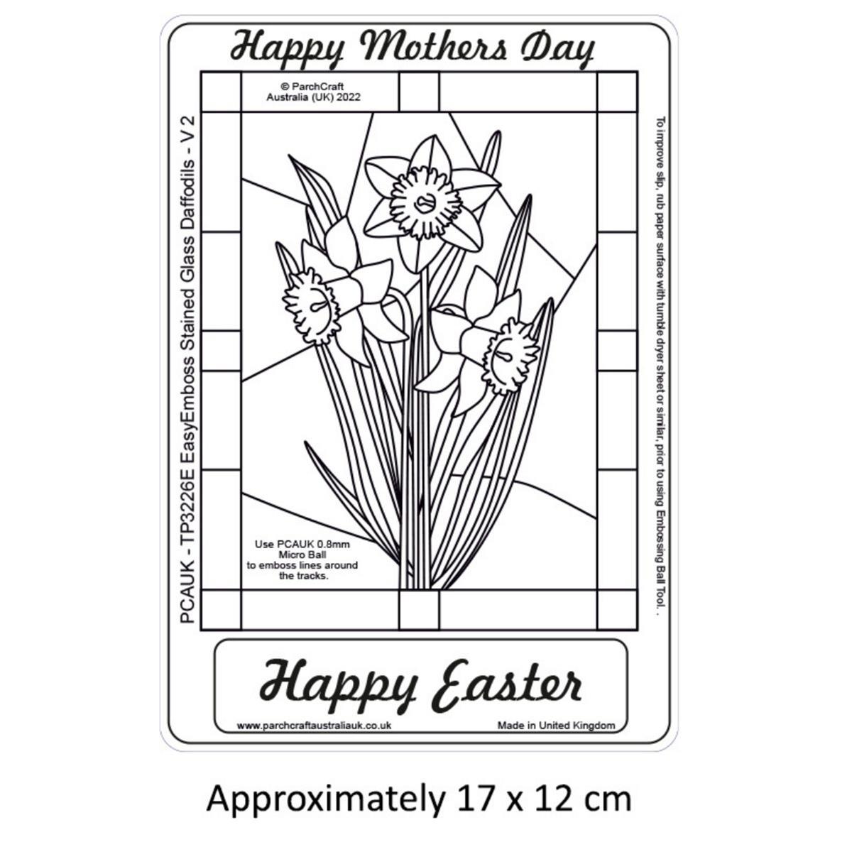Parchcraft template stained glass daffodil x