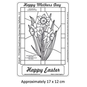 Parchcraft template stained glass daffodil x