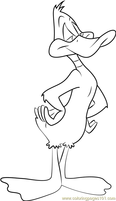 Daffy duck coloring page for kids