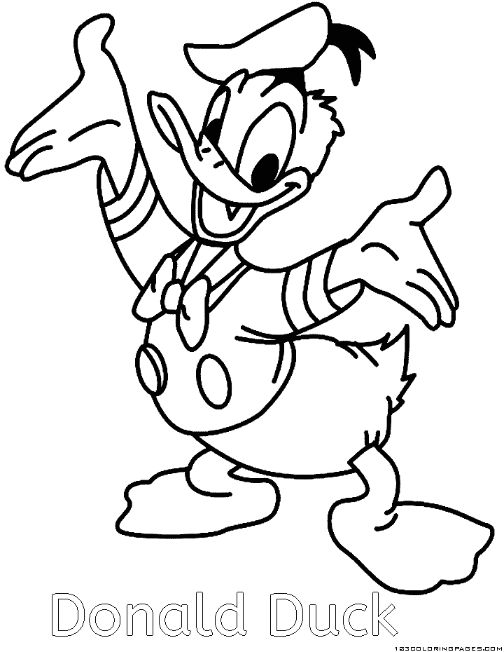 Donald duck coloring pages