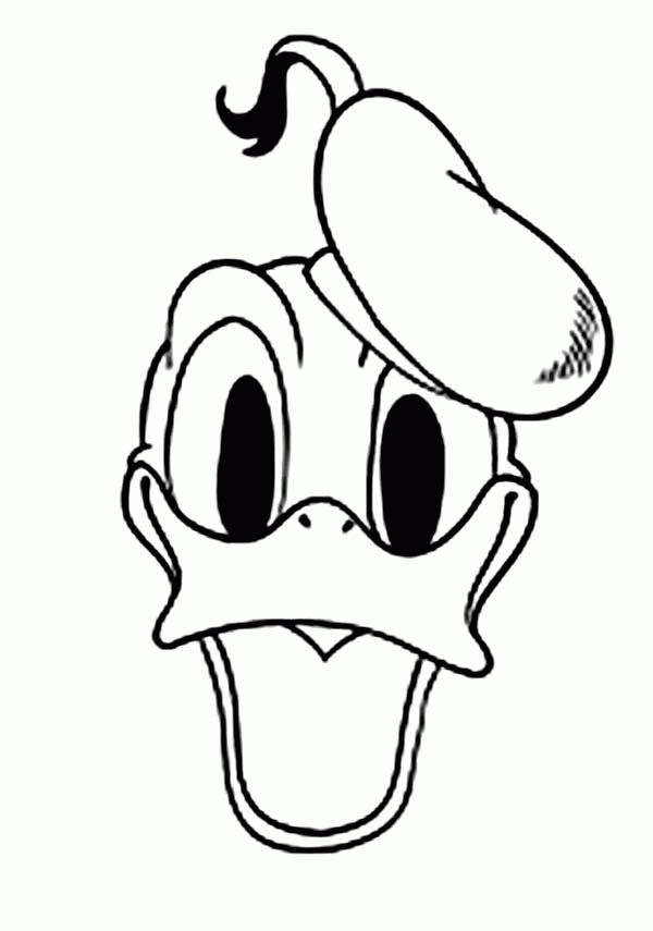 Coloring pages donald duck face coloring pages