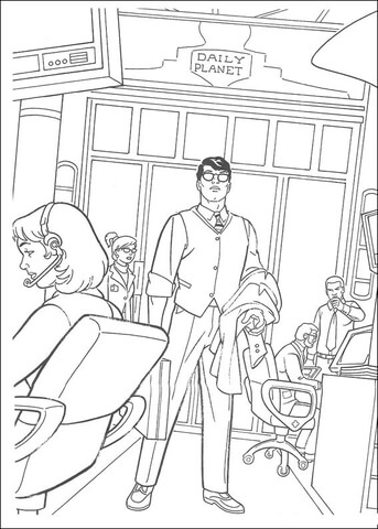 Clark kent in his office coloring page free printable coloring pages