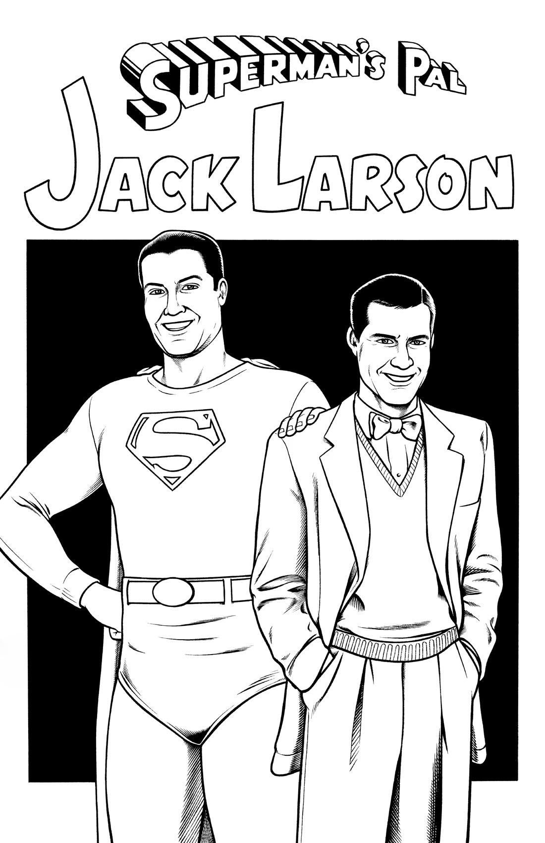 Superman george reeves and jimmy olsen jack larson logo pin