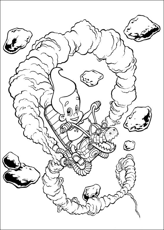 Jimmy neutron coloring pages for children
