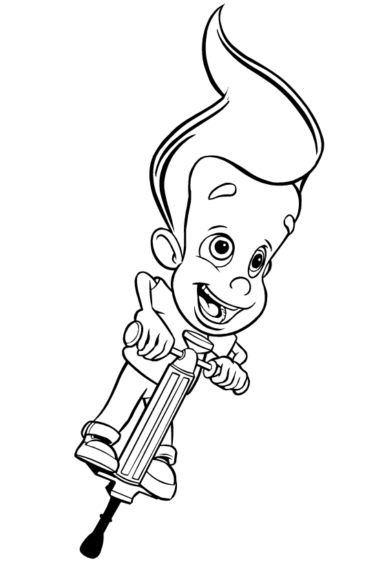 Jimmy neutron coloring pages for children