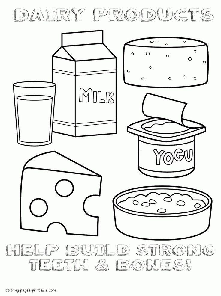 Healthy food colouring pages dairy products coloring for coloring colouring dairy â food coloring pages healthy and unhealthy food healthy food activities