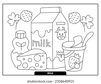 Milk coloring page images stock photos d objects vectors
