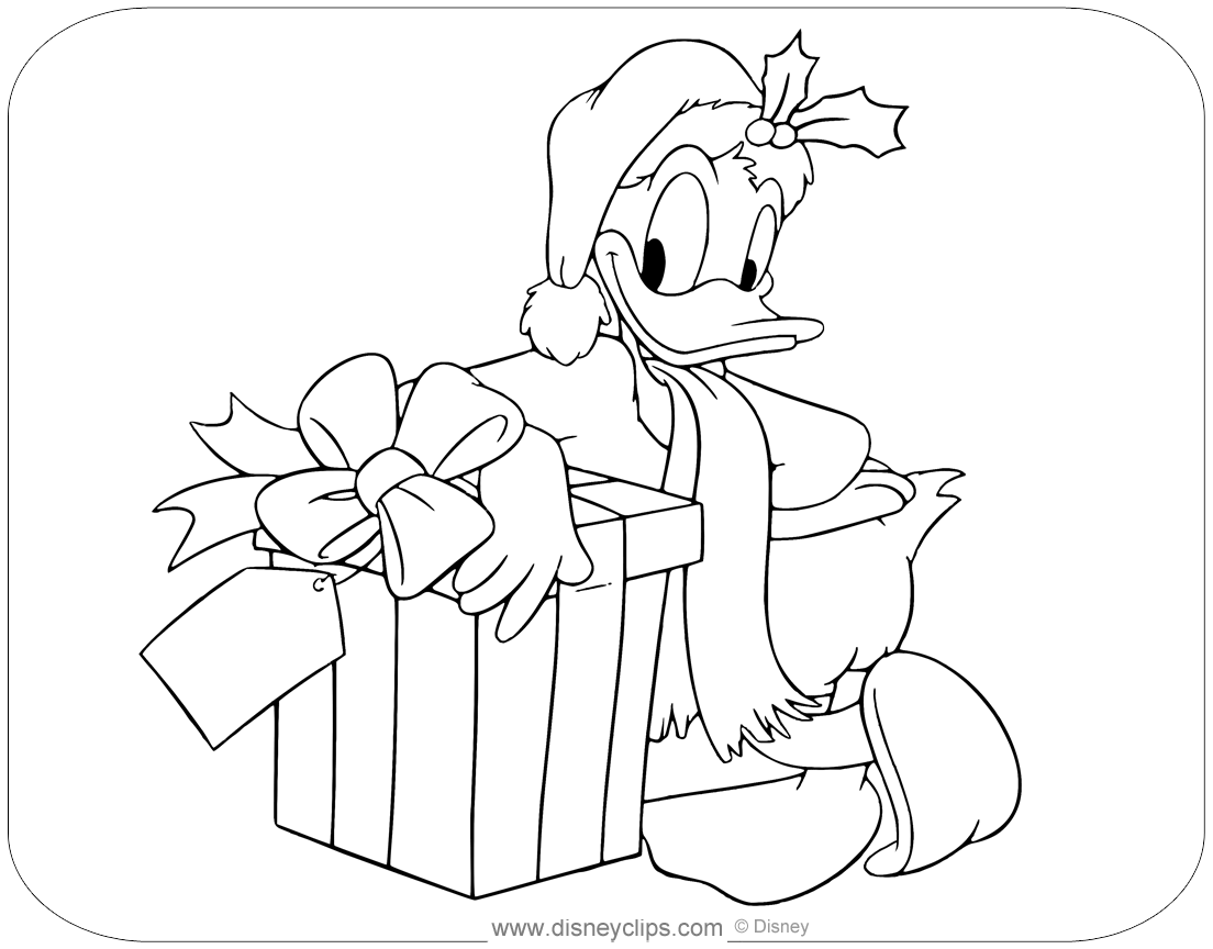 Mickey mouse friends christmas coloring pages