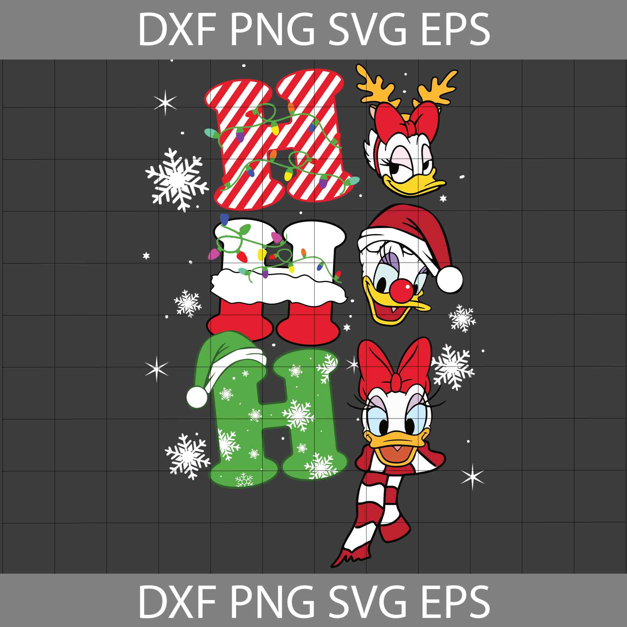 Hohoho daisy duck svg christmas svg cricut file clipart svg png eps dxf
