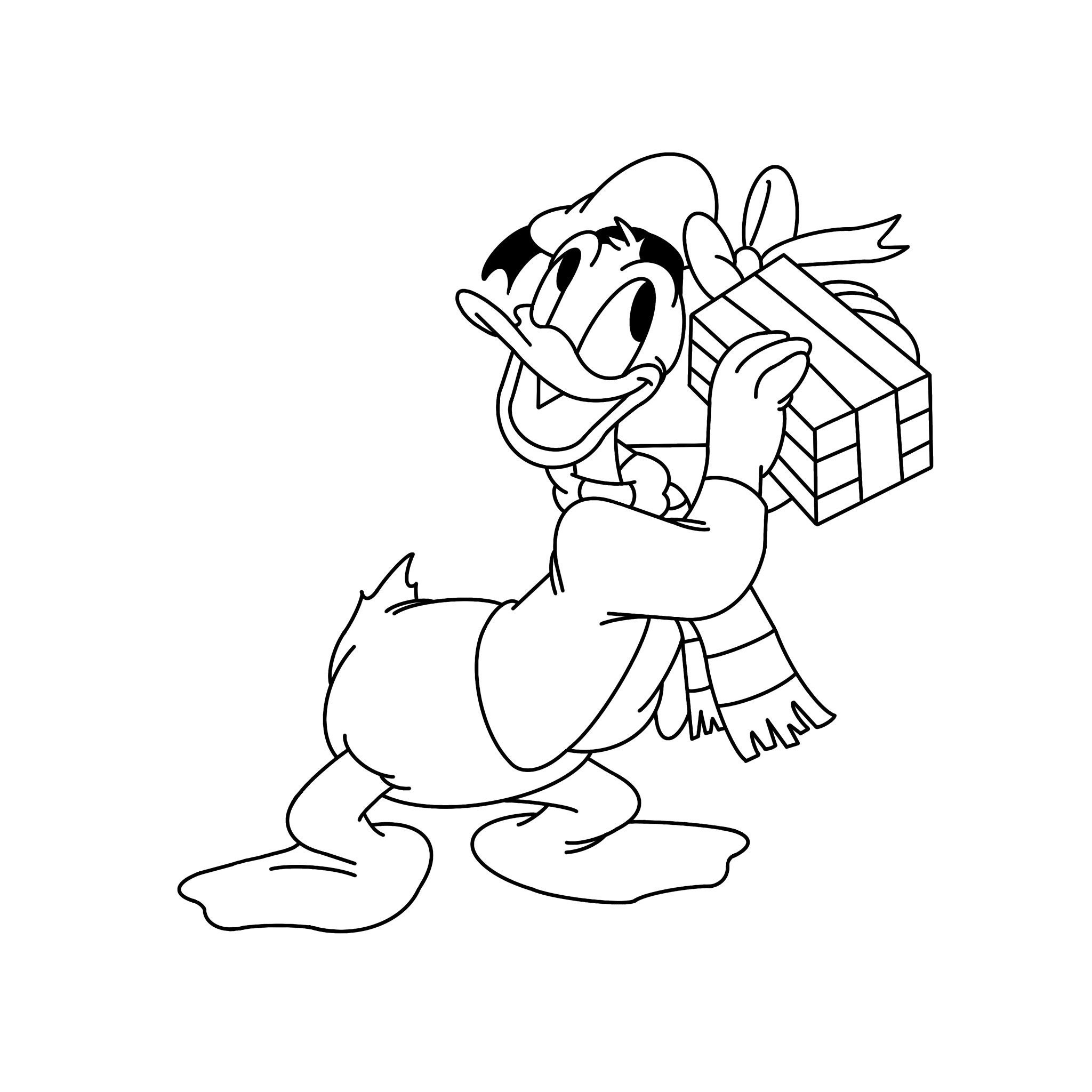 Christmas donald duck svg file