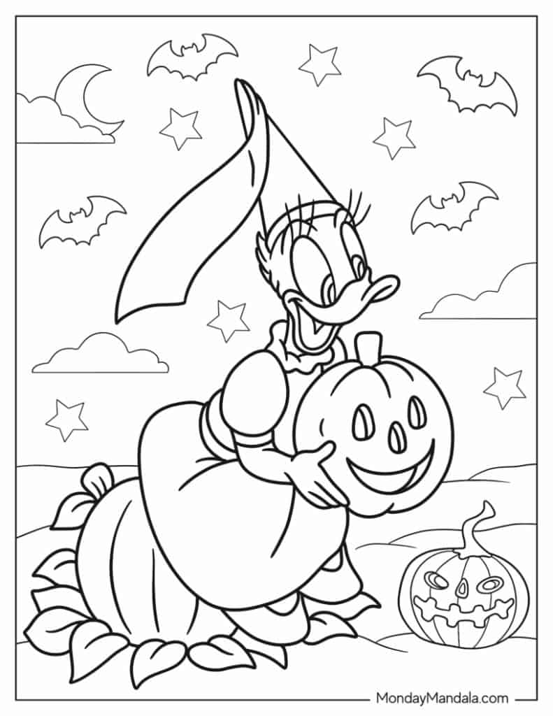 Daisy duck coloring pages free pdf printables