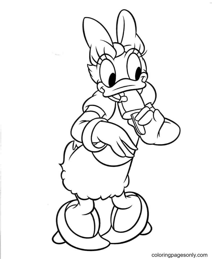 Daisy duck coloring pages printable for free download