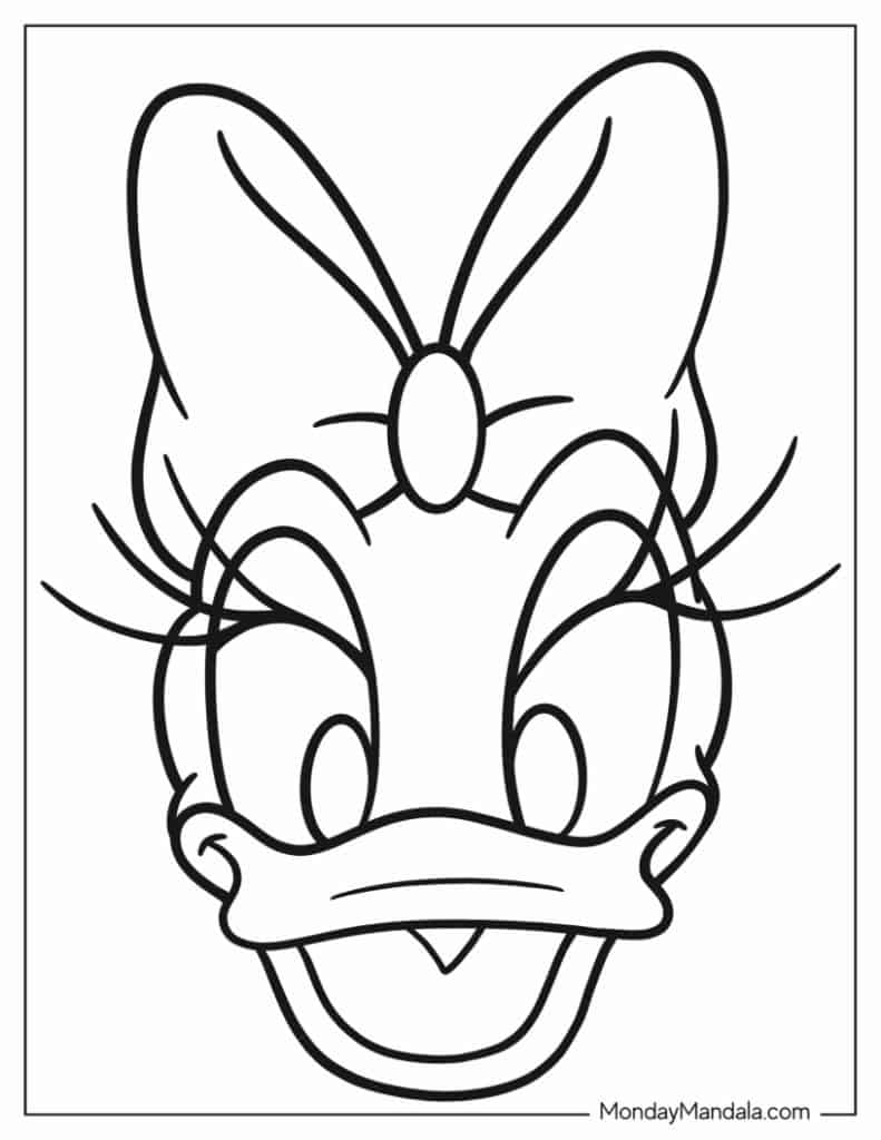 Daisy duck coloring pages free pdf printables