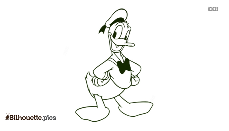 Cartoon donald duck coloring pages