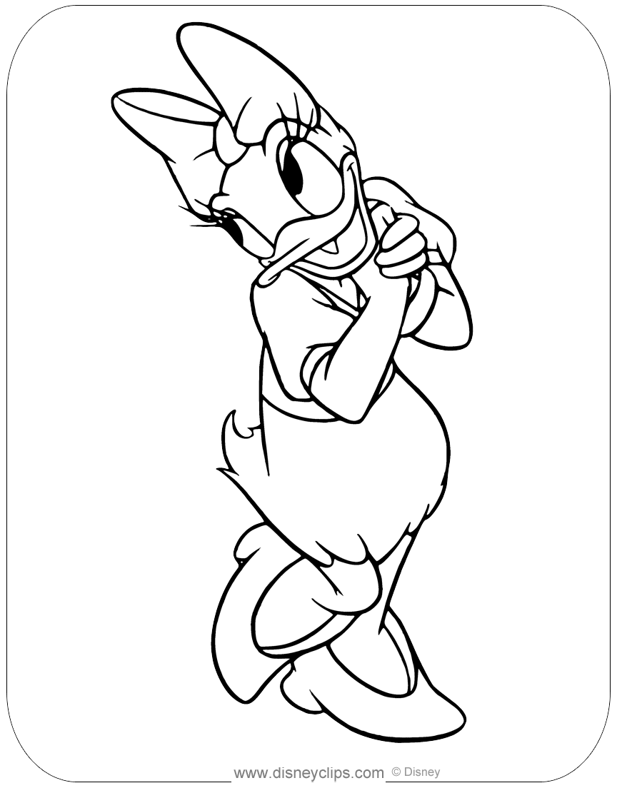 Printable daisy duck coloring pages