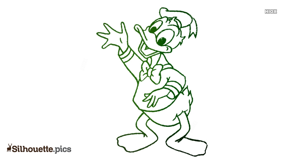Donald duck coloring pages drawing