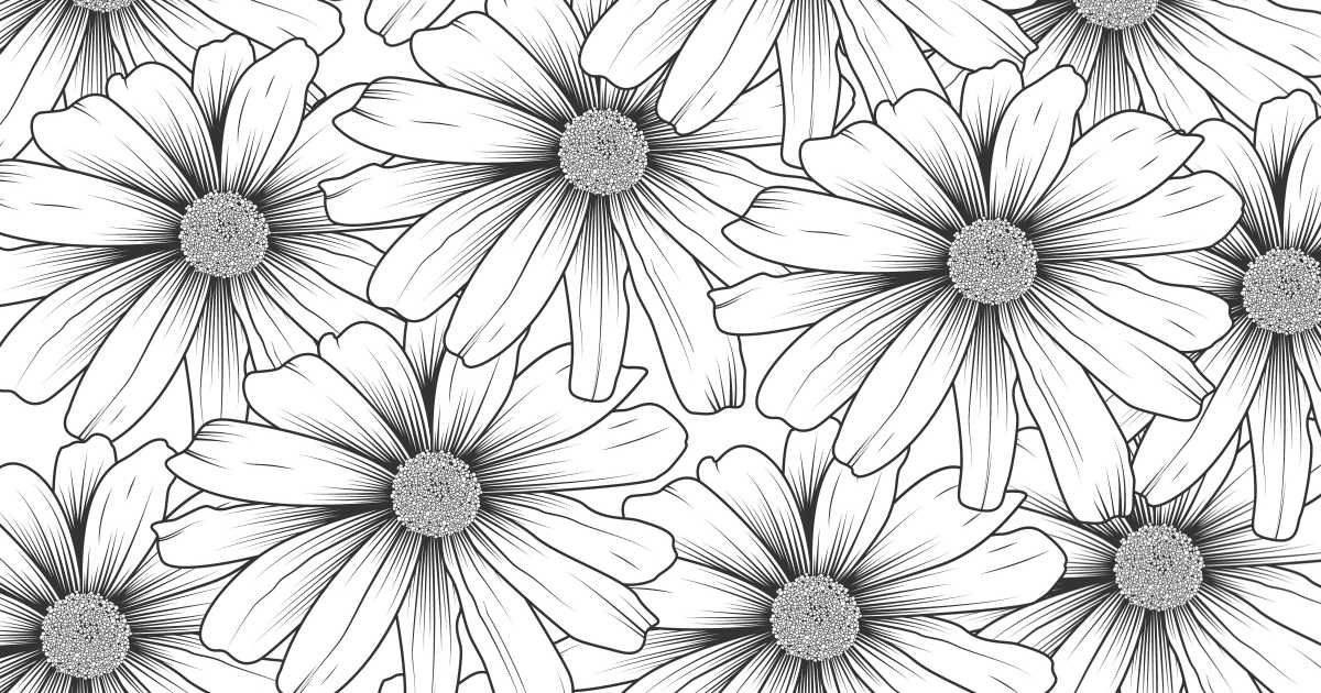 Free printable daisy coloring page