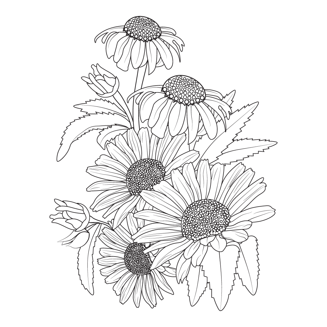 Daisy flower coloring pages daisy flower bouquet tattoo small daisy tattoo elegant minimalist daisy tattoo