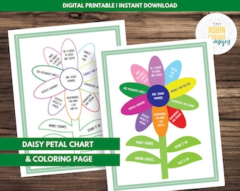 Girl scout daisy petals chart coloring page