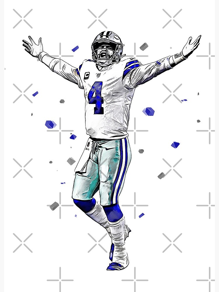 Dak prescott art board print for sale by yurdabak