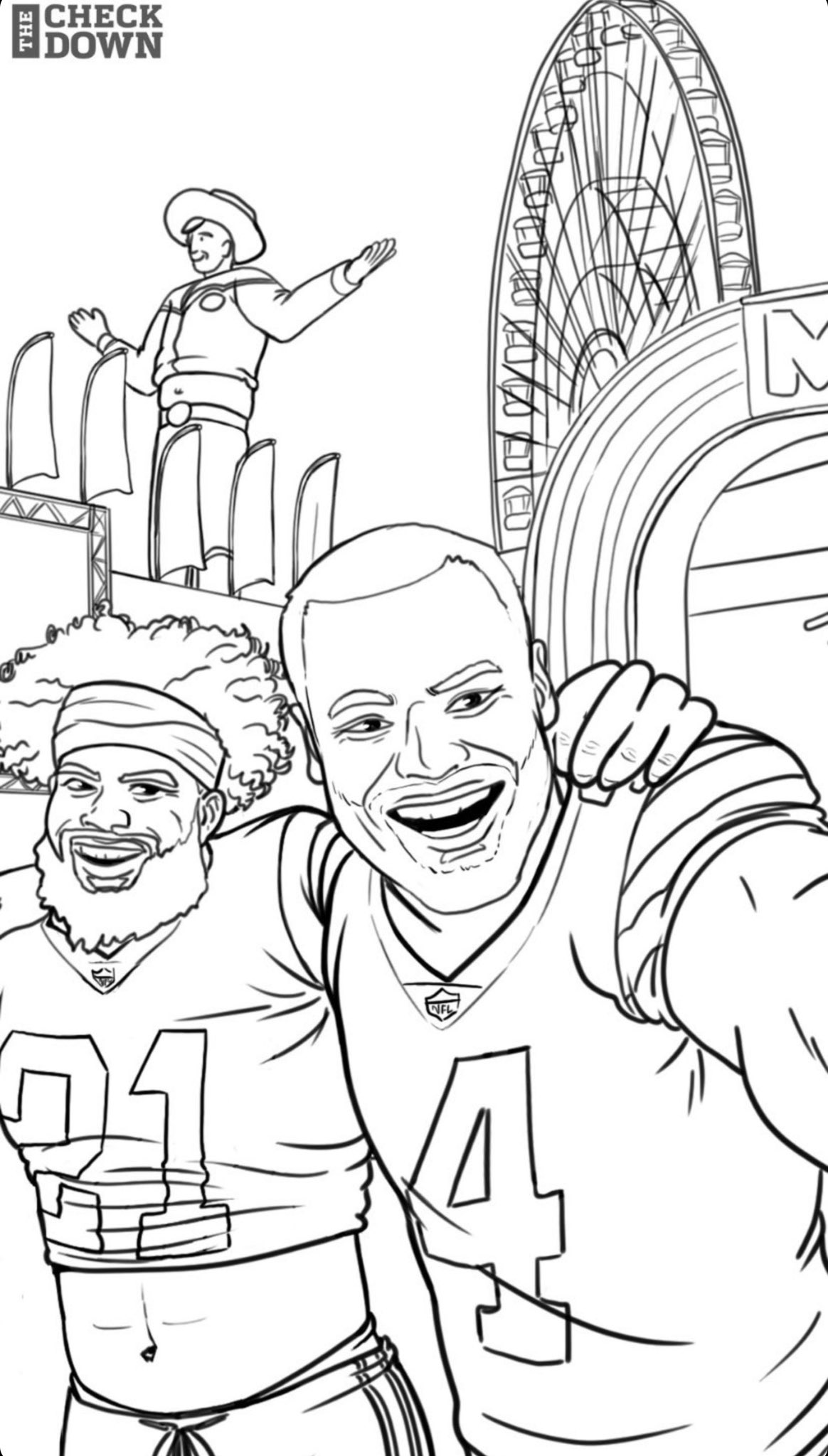 Rj ochoa on x thecheckdown created nfl coloring pages and shared them on instagram two of them feature dak prescott and ezekiel elliott httpstcoohtwzfwet x