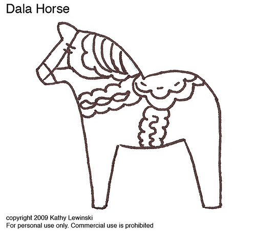 Just crafty enough â free dala horse embroidery pattern
