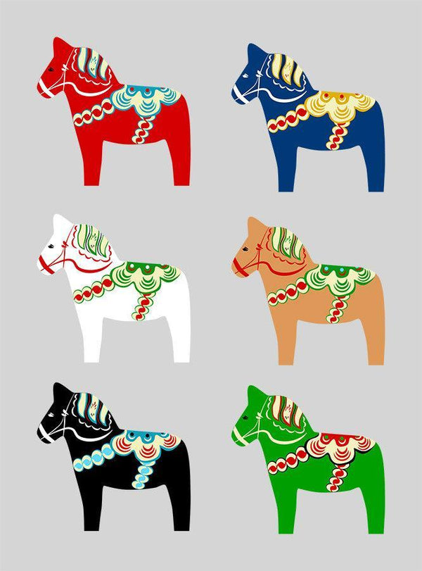 Dala horse clipart the digital download shop