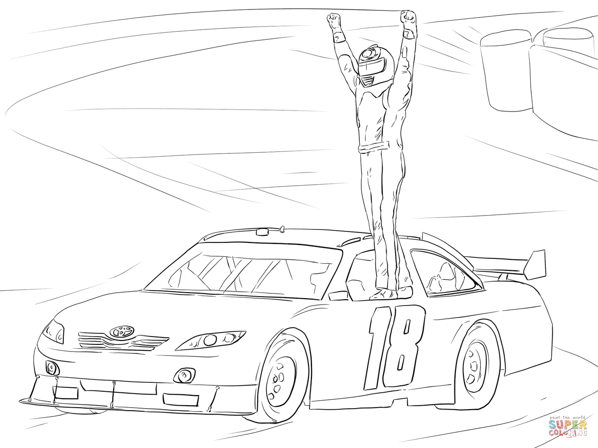 Kyle busch victory celebration coloring page free printable coloring pages