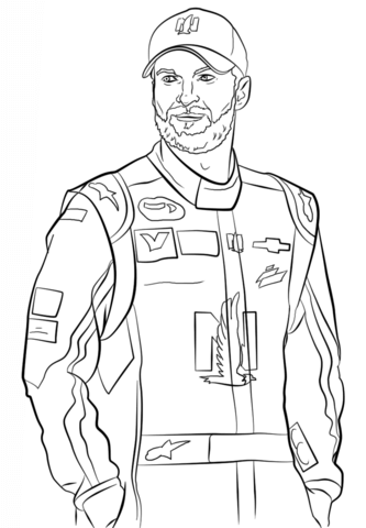 Dale earnhardt jr coloring page free printable coloring pages