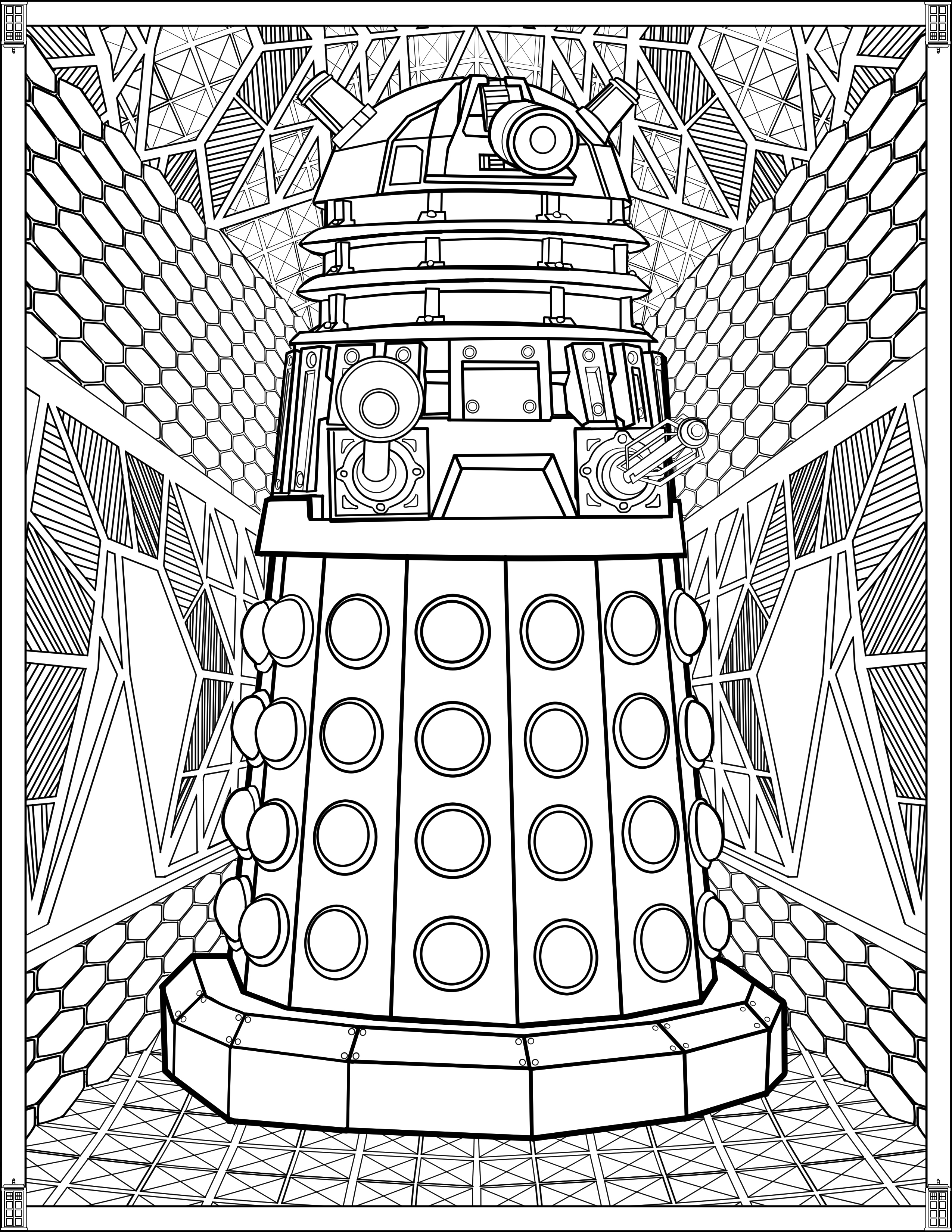 Doctor who wibbly wobbly timey wimey coloring pages printables
