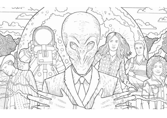 Doctor who colouring book amazing colouring book for kids and adults gift for any dr who fan pages