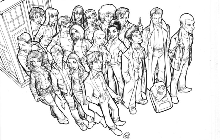 Free doctor who fan art coloring books plus bonus coloring pages