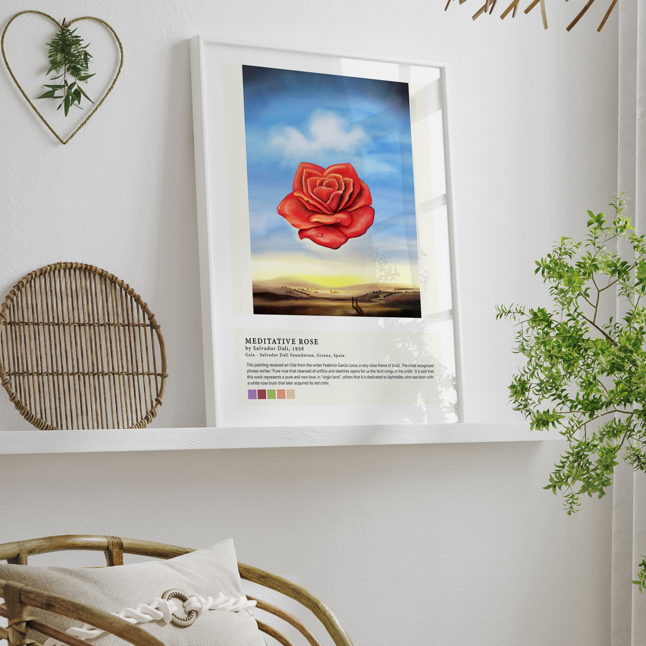 Meditative rose by salvador dali