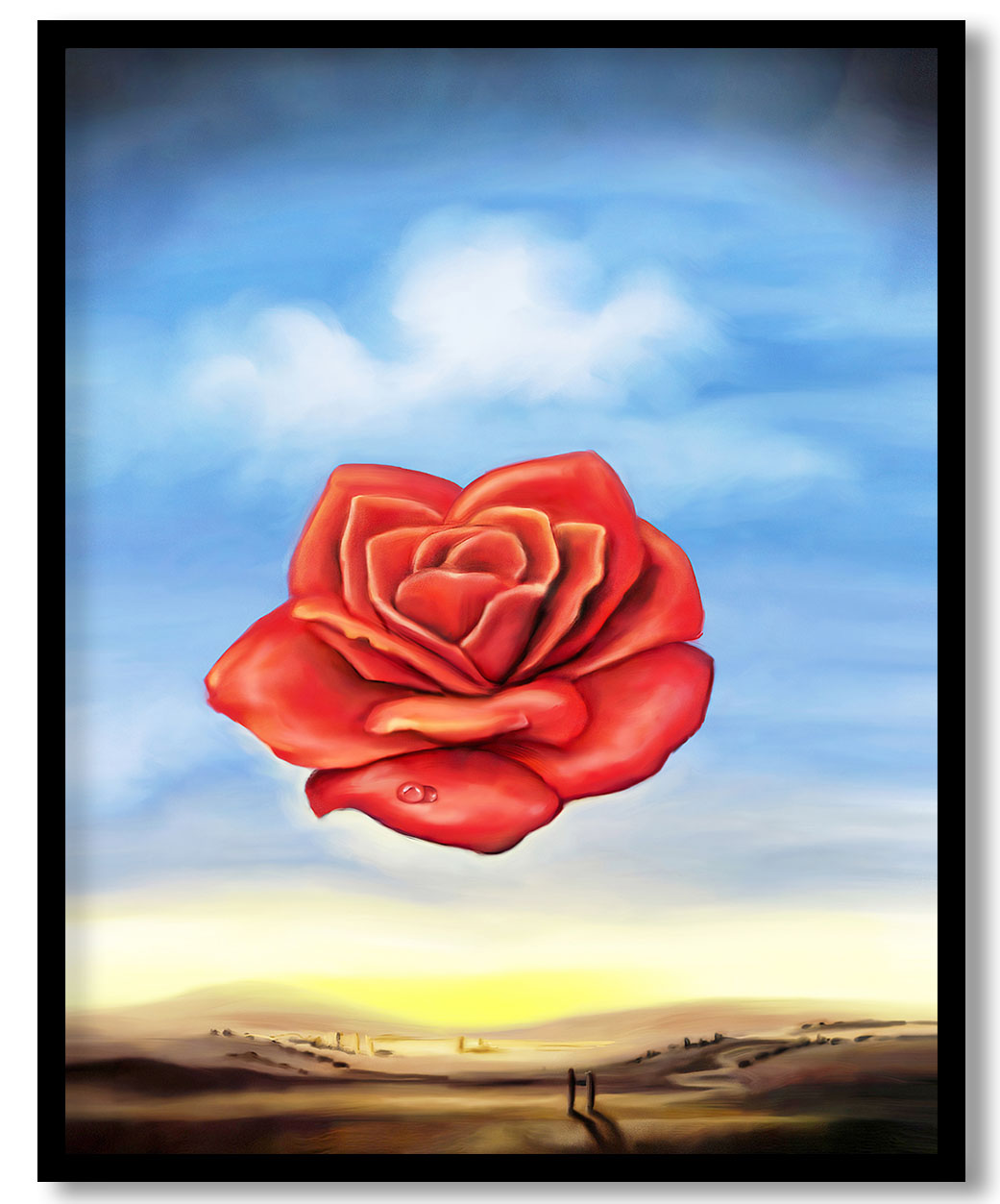 Meditative rose by salvador dali
