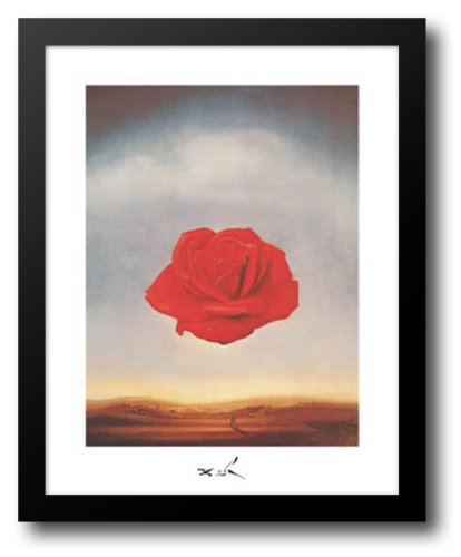 Meditative rose c x framed art print by dali salvador artwork posters prints
