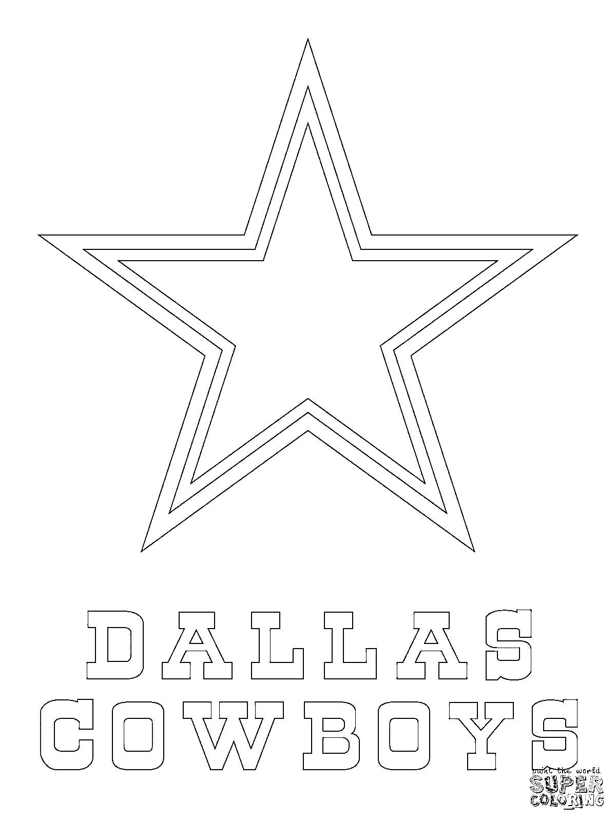 Dallas cowboys coloring pages