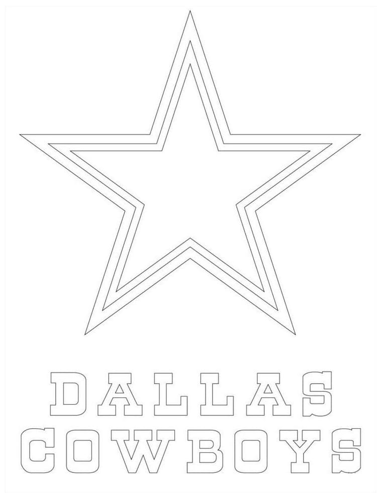 Free dallas cowboys coloring page