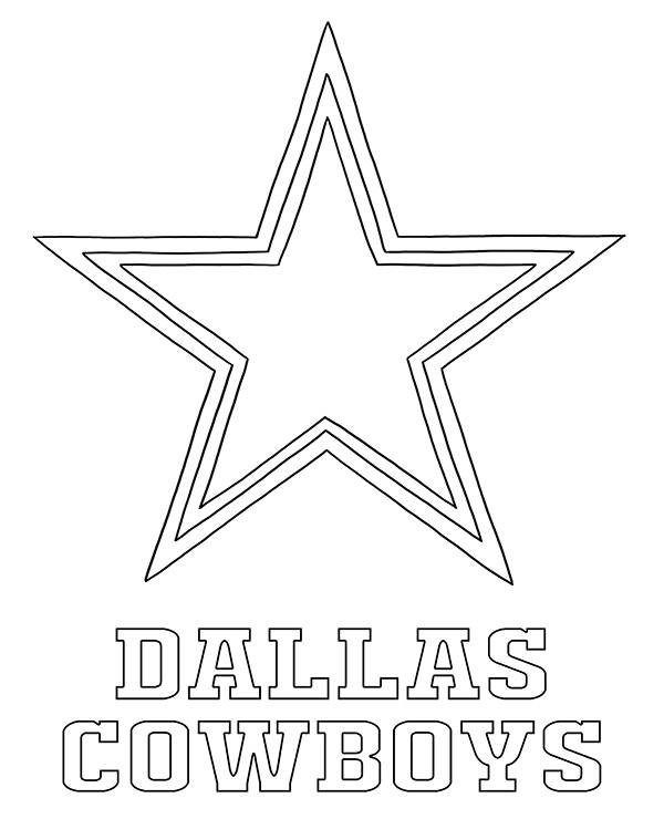 Dallas cowboys crest coloring sheet