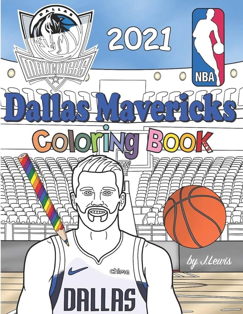 Dallas mavericks coloring book basketball activity book for kids adults lewis joel books