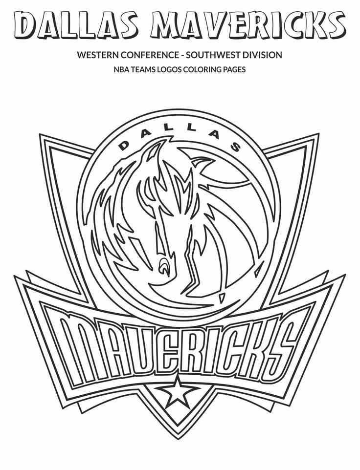 Printable dallas maverick coloring pages pdf