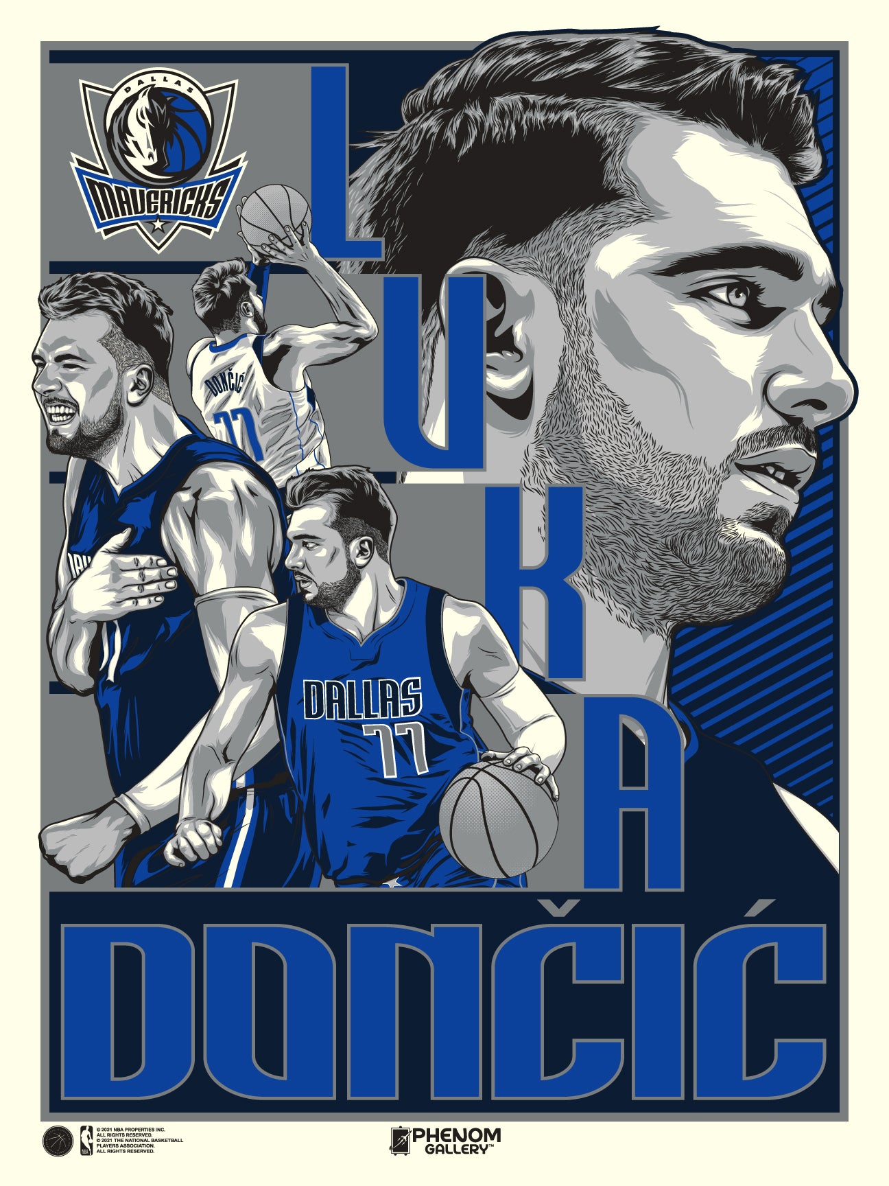 Dallas mavericks luka doncic x serigraph â phenom gallery